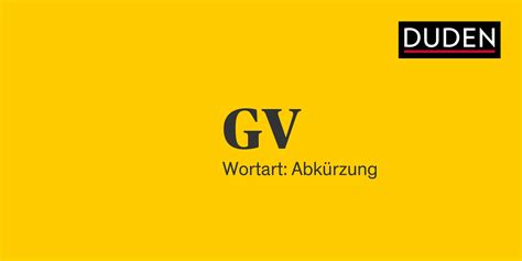 gv bedeutung.